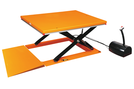 Electric hydraulic lift with ramp